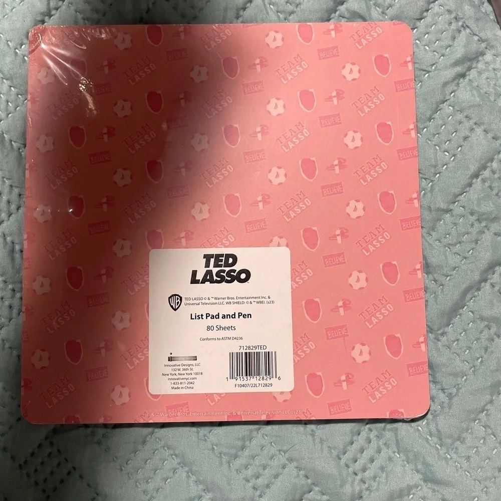 Warner Bros. Ted Lasso I Believe in Believe Paper List Pad 80 Sheets and Pen Set